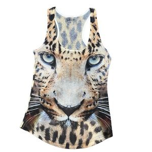 Leopard / Cheetah tank top S animal print wildlife edgy